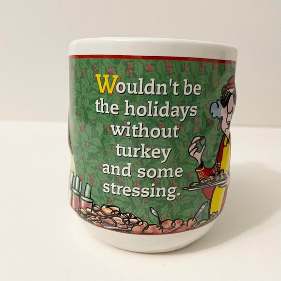 Hallmark Maxine Holiday Turkey Thanksgiving Embossed Mug - Picture 2 of 16